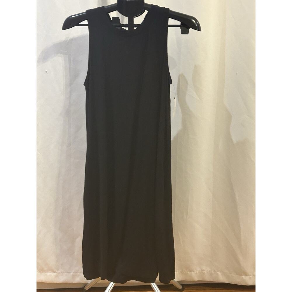 NWT Time and Tru Black Sleeveless Knit Dress size M